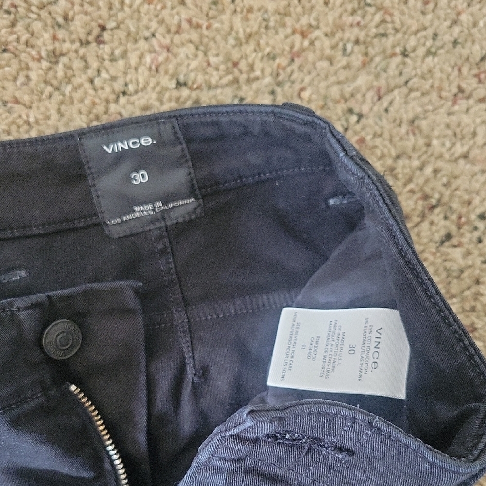 Ladies Vince Black Cargo Pants - Picture 2 of 6
